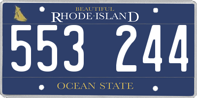 RI license plate 553244