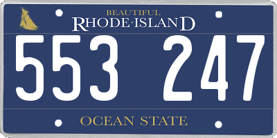 RI license plate 553247