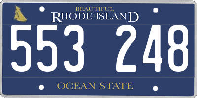 RI license plate 553248