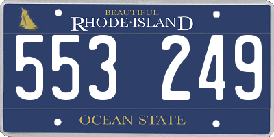 RI license plate 553249