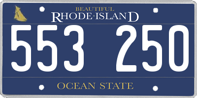 RI license plate 553250