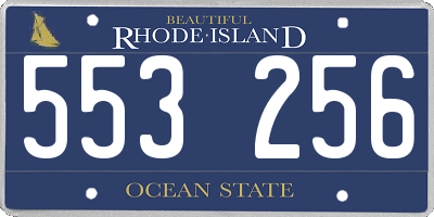 RI license plate 553256