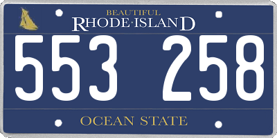 RI license plate 553258