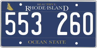 RI license plate 553260