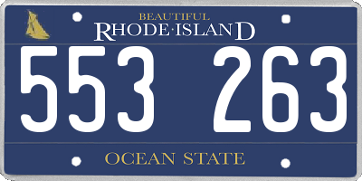RI license plate 553263
