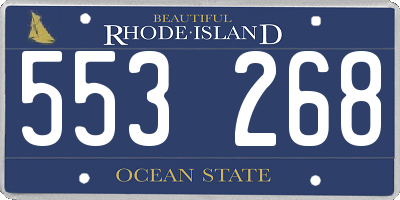 RI license plate 553268