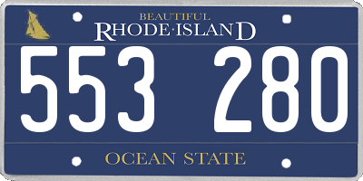 RI license plate 553280