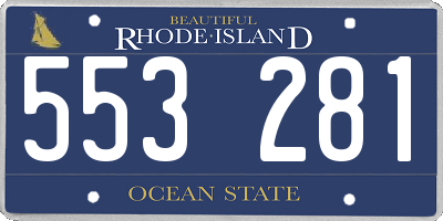 RI license plate 553281