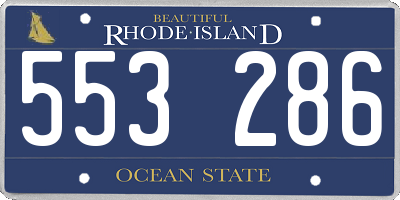 RI license plate 553286