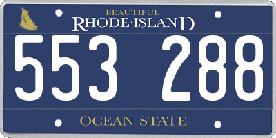 RI license plate 553288