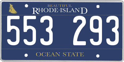 RI license plate 553293