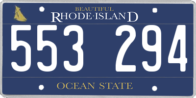 RI license plate 553294