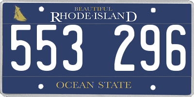 RI license plate 553296
