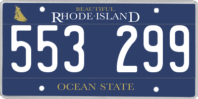 RI license plate 553299