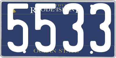 RI license plate 5533