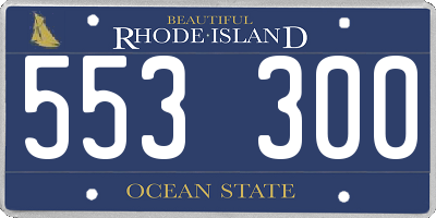 RI license plate 553300