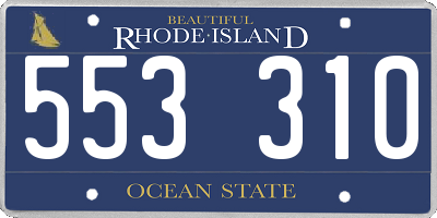 RI license plate 553310
