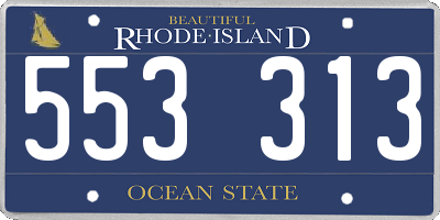 RI license plate 553313