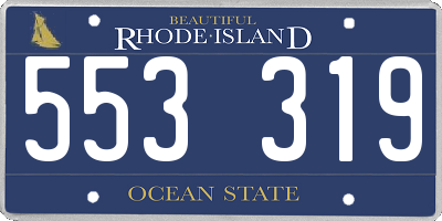 RI license plate 553319