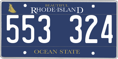 RI license plate 553324