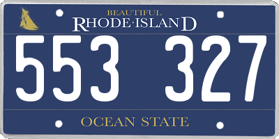 RI license plate 553327