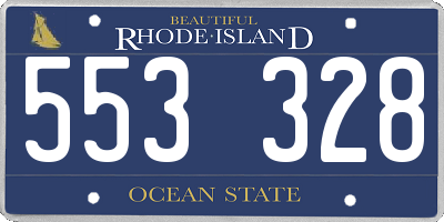 RI license plate 553328