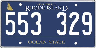 RI license plate 553329
