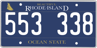 RI license plate 553338