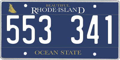 RI license plate 553341