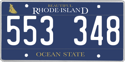 RI license plate 553348