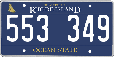 RI license plate 553349