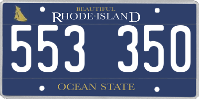 RI license plate 553350