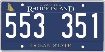 RI license plate 553351