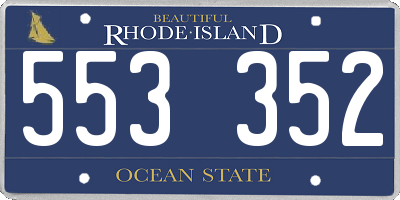 RI license plate 553352