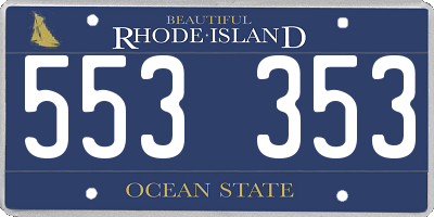 RI license plate 553353