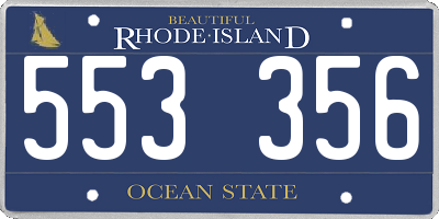 RI license plate 553356
