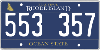 RI license plate 553357