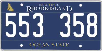 RI license plate 553358