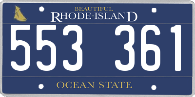 RI license plate 553361