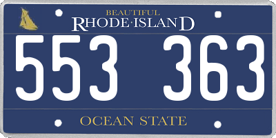 RI license plate 553363