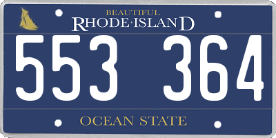RI license plate 553364