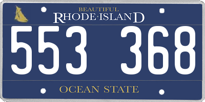RI license plate 553368