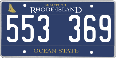 RI license plate 553369