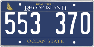 RI license plate 553370