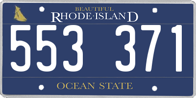 RI license plate 553371