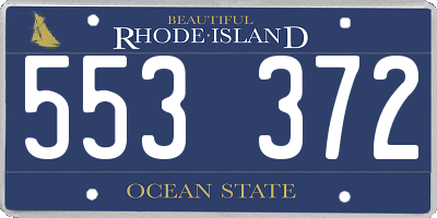 RI license plate 553372