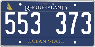 RI license plate 553373