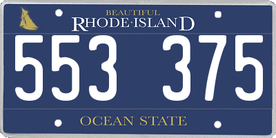 RI license plate 553375