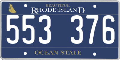 RI license plate 553376