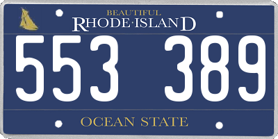RI license plate 553389